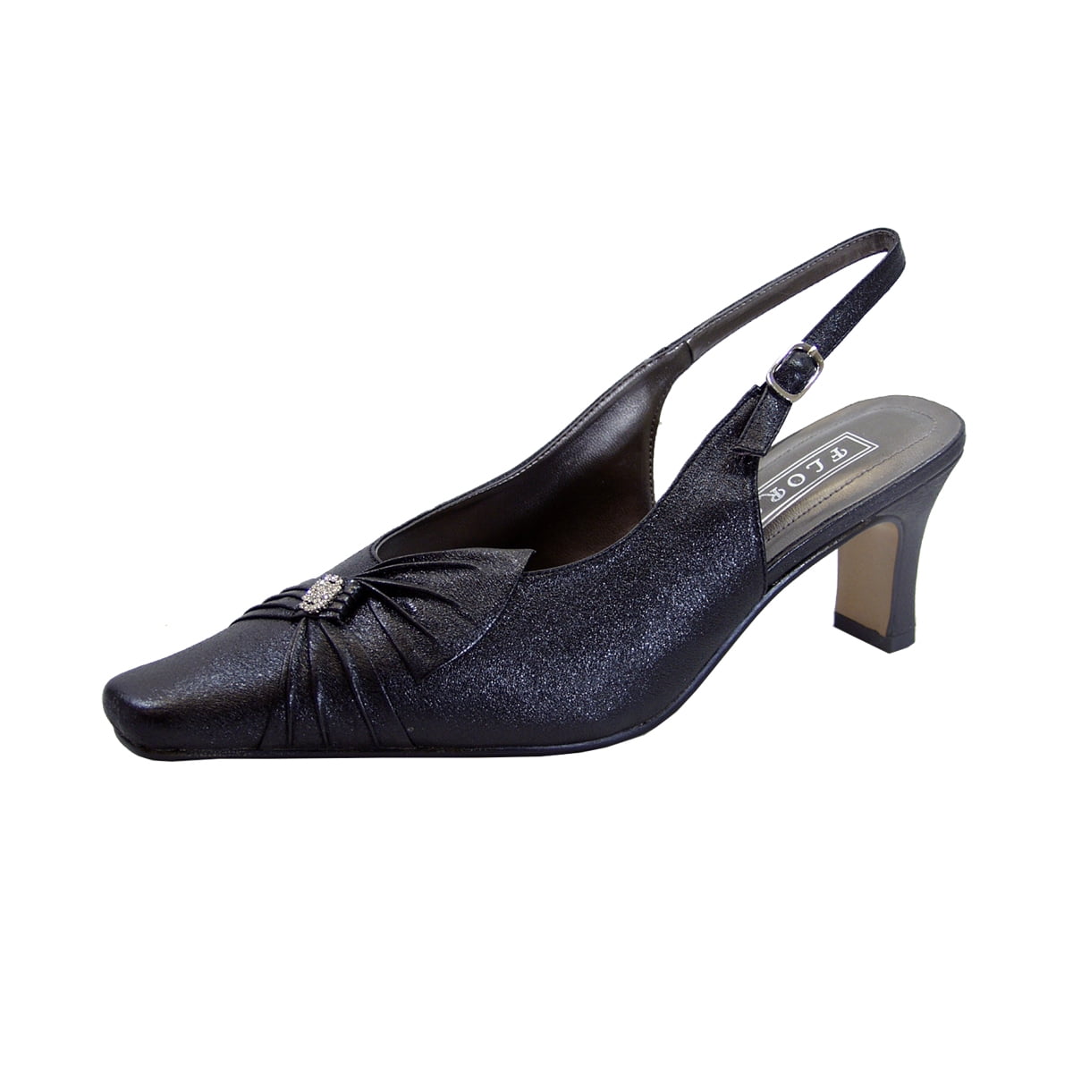 FLORAL Jaya Women's Wide Width Slingback Dress Pumps BLACK 8