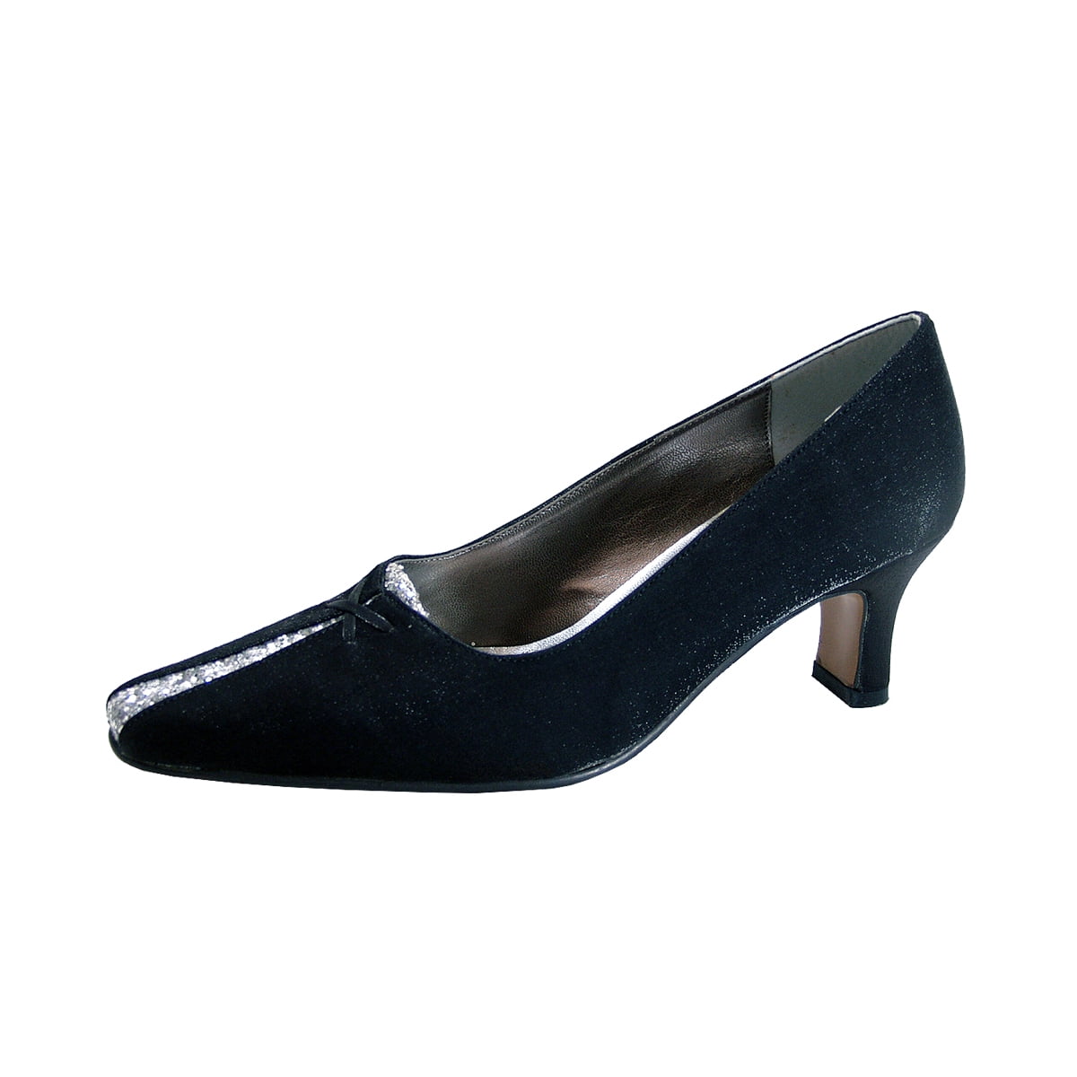 FLORAL Jayla Women s Wide Width Satin Dress Shoes BLACK 11