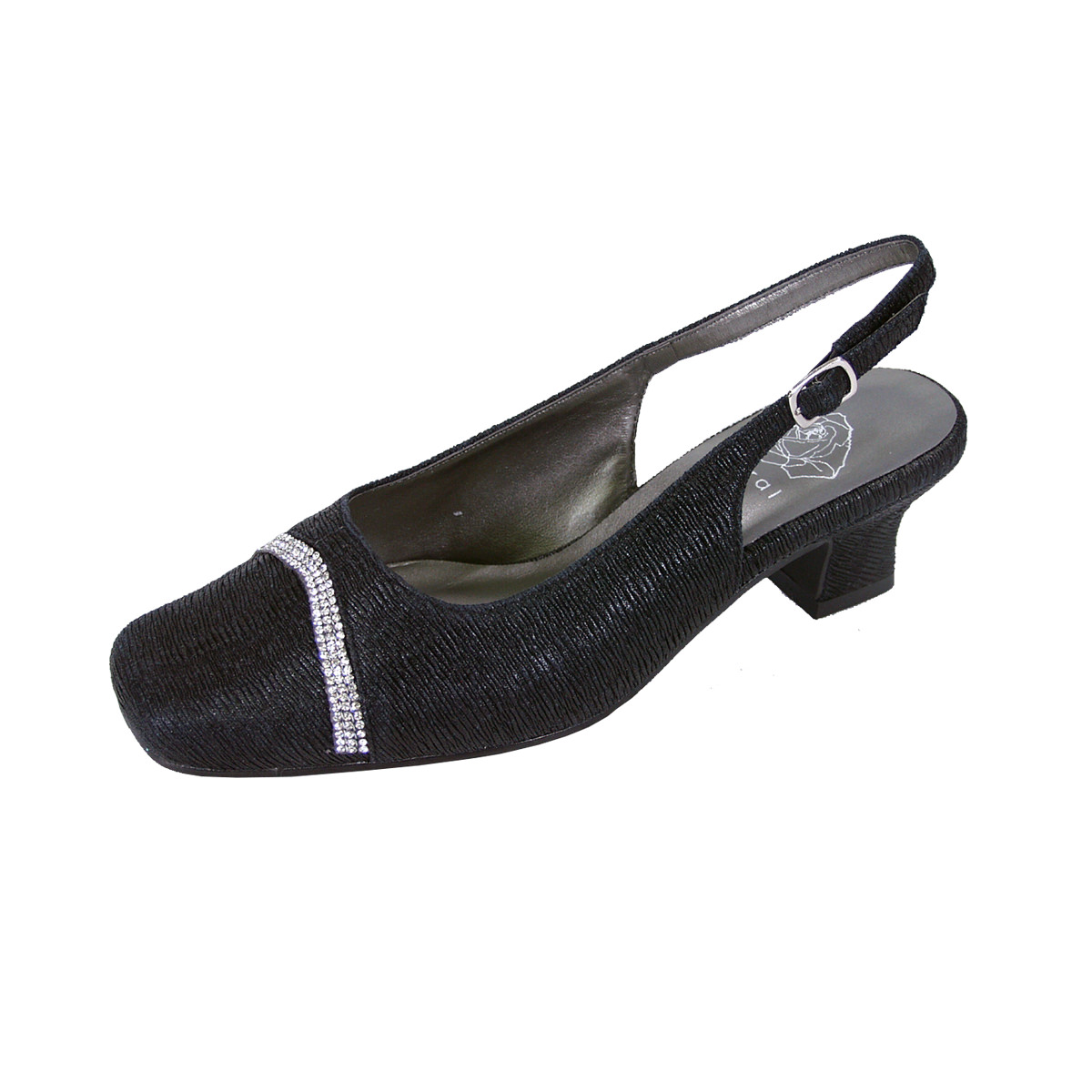FLORAL Lena Women Extra Wide Width Low Heel Slingback