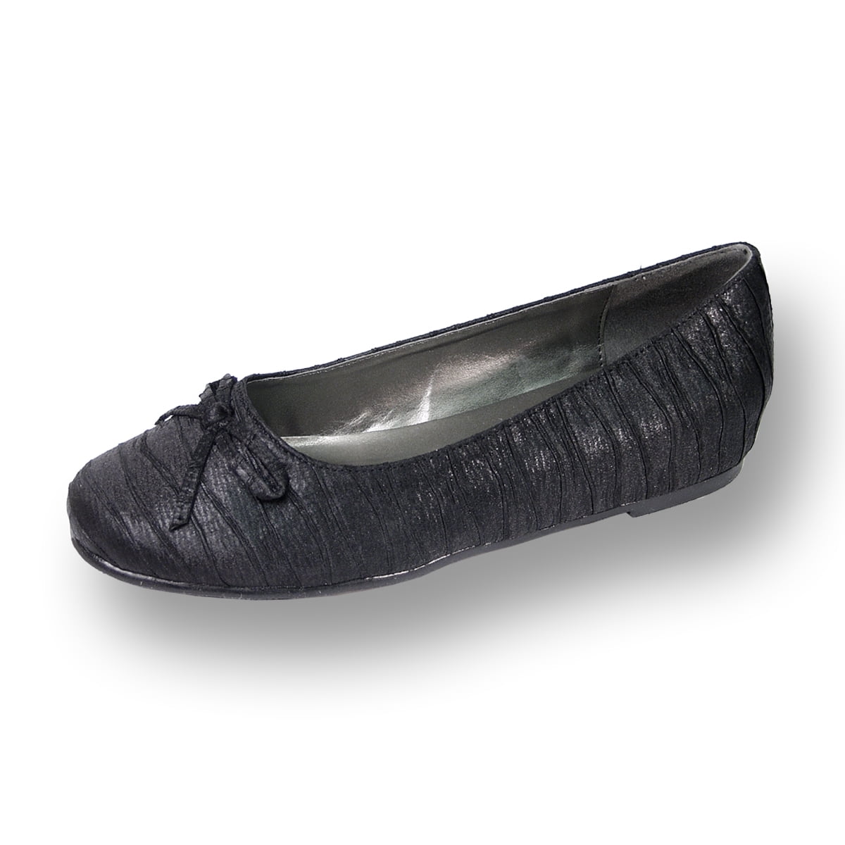 FLORAL Lizzy Women Wide Width Casual Flat/Skimmer for Everyday BLACK 8