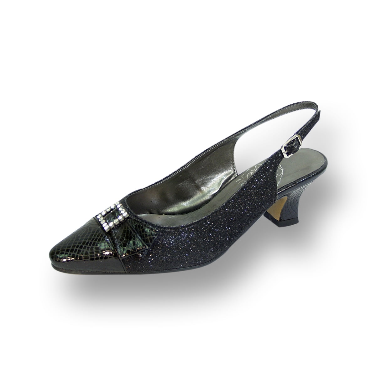 FLORAL Nancy Women s Wide Width Evening Dress Shoes for Wedding Prom Dinner BLACK 9 Walmart