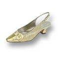 thumbnail image 1 of FLORAL Nancy Women's Wide Width Evening Dress Shoes for Wedding, Prom, & Dinner GOLD 8.5, 1 of 6