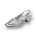 thumbnail image 1 of FLORAL Nancy Women's Wide Width Evening Dress Shoes for Wedding, Prom, & Dinner SILVER 9, 1 of 6