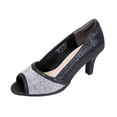 thumbnail image 1 of FLORAL Noemi 2 Women's Wide Width Rhinestone Slip-On Dress Pumps BLACK 8, 1 of 6