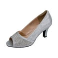 thumbnail image 1 of FLORAL Noemi 2 Women's Wide Width Rhinestone Slip-On Dress Pumps SILVER 9, 1 of 6