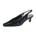 thumbnail image 1 of FLORAL Oriana Women's Wide Width Dress Slingback Shoes BLACK 5, 1 of 6