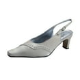 thumbnail image 1 of FLORAL Rene Women's Wide Width Dress Slingback Pumps SILVER 12, 1 of 6