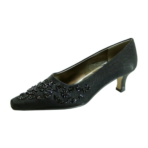 FLORAL Tala Women's Wide Width Dress Slip-On Pumps BLACK 10.5