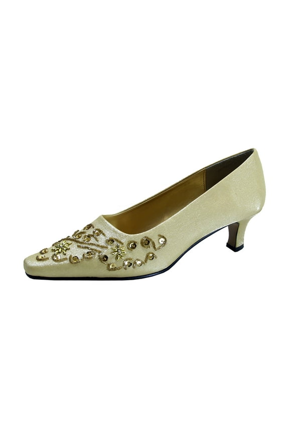 Tala Women's Wide Width Dress Slip-On Pumps GOLD 8.5