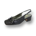 thumbnail image 1 of FLORAL Teagan Women's Wide Width Block Heel Rhinestone Bow Slingback Pump BLACK 8.5, 1 of 6