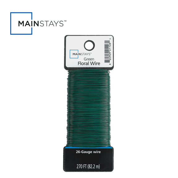 Mainstays 26 Gauge Green Floral Wire, 270 Feet