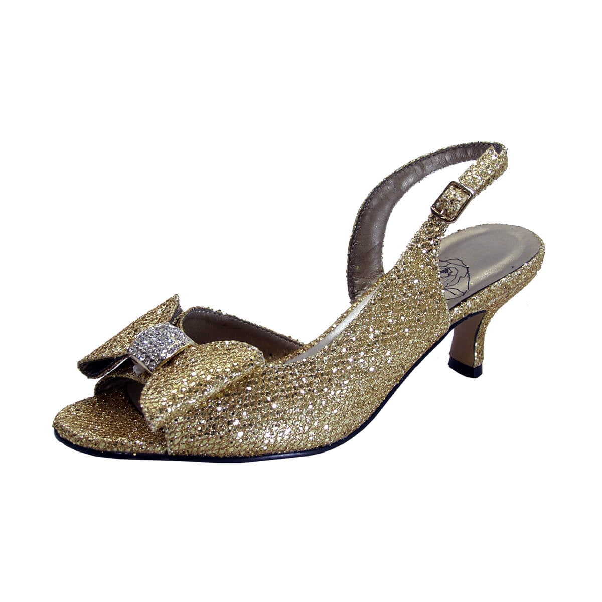FLORAL Xandra Women's Wide Width Slingback Heeled Sandals GOLD 6
