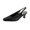 thumbnail image 1 of FLORAL Ximena Women's Wide Width Slingback Dress Pumps BLACK 5.5, 1 of 6
