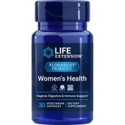 Life Extension FLORASSIST® Probiotic Women's Health, vaginal health, digestive health, immune health, gluten-free, non-GMO, vegetarian, once-daily formula, 30 capsules