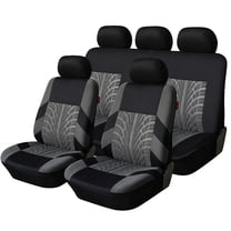 FLORAY 9-Piece Car Seat Covers Full Set - Airbag Safe, Thickened, Split Rear, Machine Washable - Universal Fit for Cars, SUVs, Trucks, Gray