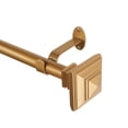 thumbnail image 1 of Elrene Home Fashions Florence Single Curtain Rod with Stacked Square Finial, Soft Gold, 28" x 48", 1 of 9