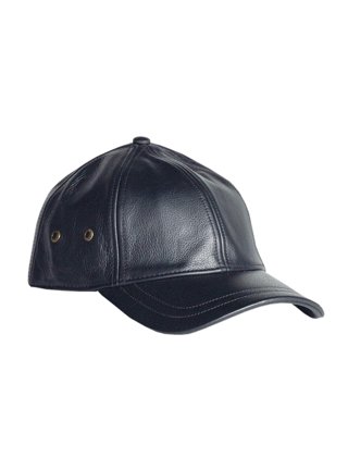 Buy Men's Leather Baseball Cap (Pack Of 1) (GR-YL-JAALI-CAP-P_Black_Free  Size) at