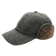 thumbnail image 1 of FLORIANA Tweed Trapper Hat - Unisex Winter Baseball Cap, Herringbone - M/L, 1 of 1