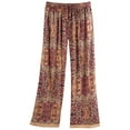 thumbnail image 1 of FLORIANA Womens Pajama Pants Lounge Pants Floral Wide Leg Pants, William Morris - Red - 2X, 1 of 2