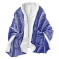 thumbnail image 1 of FLORIANA Womens Wearable Throw Blanket Poncho, Blanket Shawl With Pockets, Twilight Blue, 1 of 8