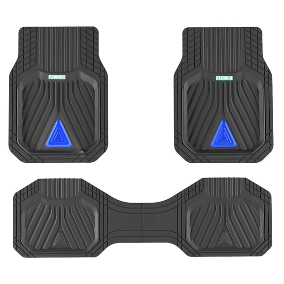 FLORICH Car Floor Mats, Heavy Duty Floor Mats for Cars, 3 Piece All-Weather Floor Mats with Anti-Slip Backing, Universal Trim-to-Fit, Waterproof Automotive Floor Mat for Cars Trucks SUV