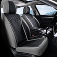 thumbnail image 1 of FLORICH Car Seat Covers Front Pair, Universal Leather Seat Covers Full Coverage, Waterproof for Most Car Truck SUV, Gray & Black, 1 of 9