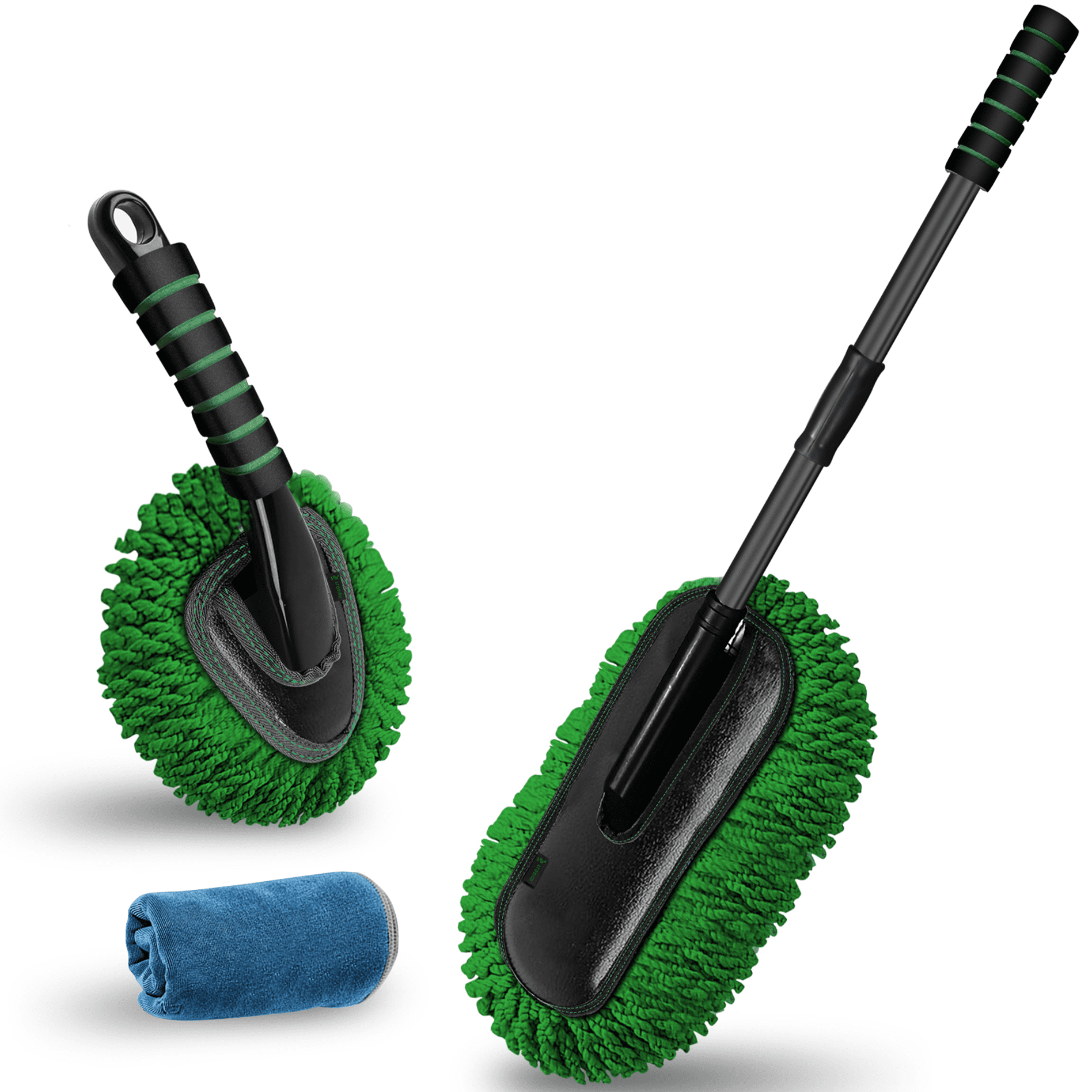 FLORICH Expandable Car Exterior Duster for Cleaning, Microfiber Interior Scratch-Free Dust Cleaning Brush, Duster for Car,Truck,RV and Motorcycle,Large Auto Mop Duster Head, Car cleaning kit