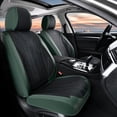 thumbnail image 1 of FLORICH Front Pair Car Seat Covers, Premium Faux Leather Seat Protectors, Breathable Material Cushions Universal Fit for Most Cars, Black & Green, 1 of 8