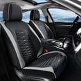 thumbnail image 1 of FLORICH Leather Car Seat Cover Front Seat, Waterproof Seat Covers for Cars, Automotive Seat Covers Universal Fit for Most Cars SUV Truck, Gray & Black, 1 of 8
