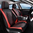 thumbnail image 1 of FLORICH Leather Car Seat Cover Front Seat, Waterproof Seat Covers for Cars, Automotive Seat Covers Universal Fit for Most Cars SUV Truck, Red & Black, 1 of 7