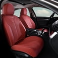 thumbnail image 1 of FLORICH Universal Fit Front Pair Car Seat Cover for Most Cars Trucks SUV, Comfortable Luxury Leather Automotive Seat Covers - Breathable Waterproof, Red, 1 of 6