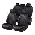 thumbnail image 1 of FLORICH Universal Fit Full Set Car Seat Cover for Most Cars Trucks SUV, Comfortable Luxury Leather Automotive Seat Covers - Breathable Waterproof, Black & Red Line, 1 of 8