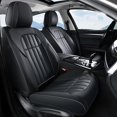 thumbnail image 1 of FLORICH Waterproof Leather Seat Cover Front Seat, Universal Auto Seat Protectors for Sedans & Compact SUVs, Airbag Compatible, Black, 1 of 8