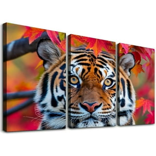 Moody Tiger Illustration Canvas Print by Call Of The Wild Studio - Fy