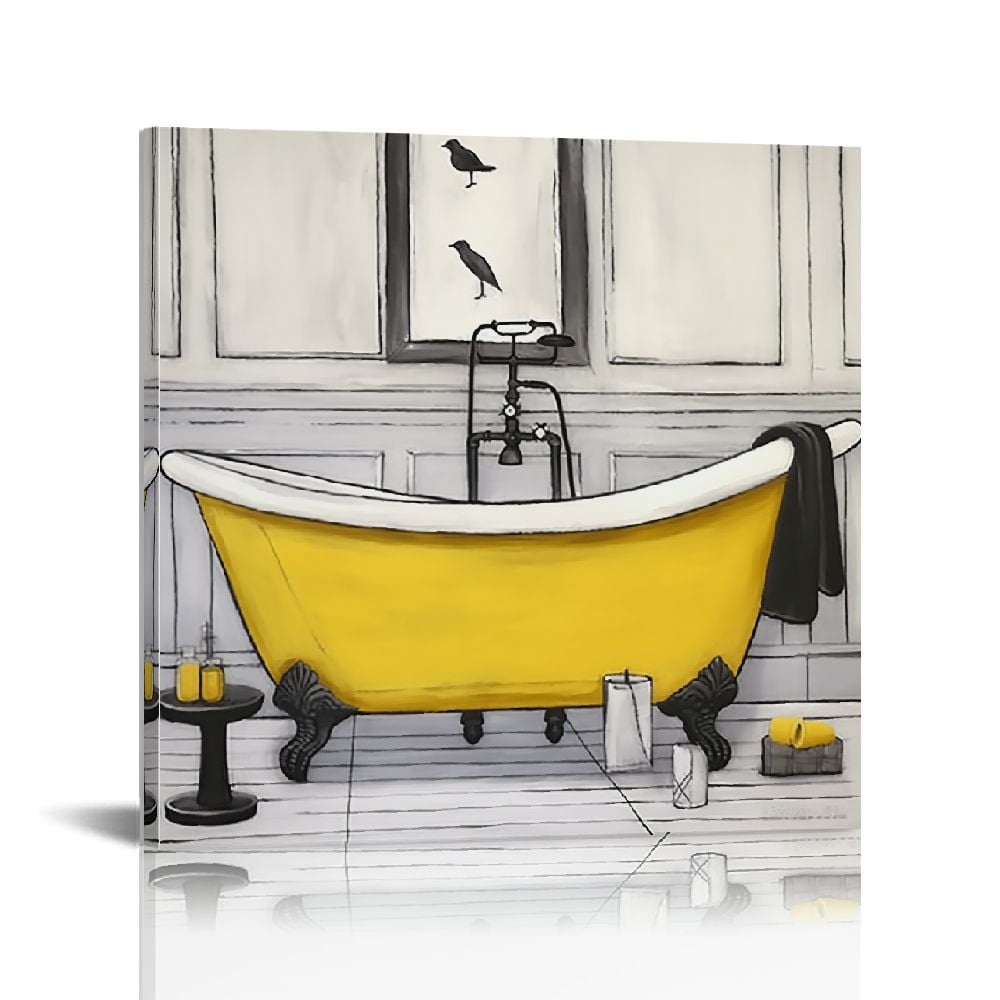 FLORID Bathroom Wall Art Bath Tub Painting Picture Bathroom Wall Decor ...
