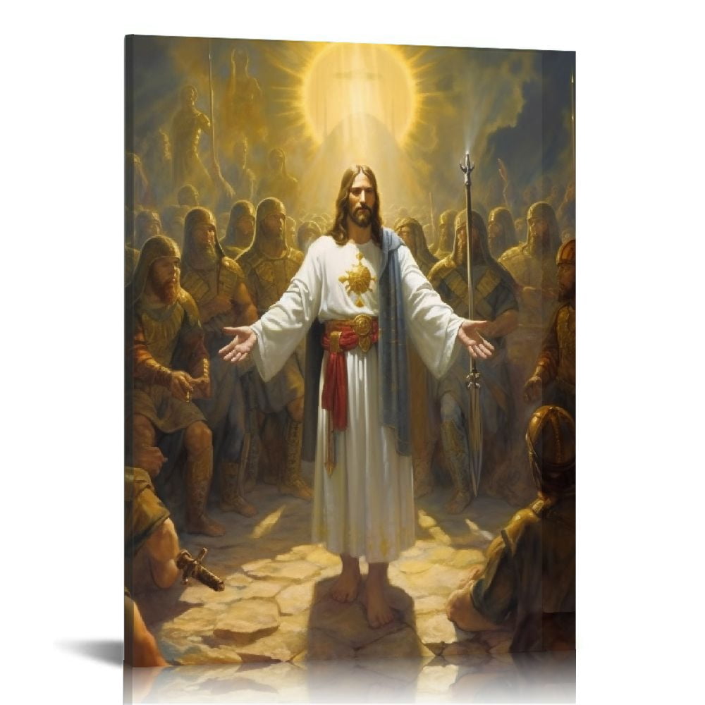 FLORID Christ Jesus Canvas Wall Art Preaching for The Soldiers Holy ...