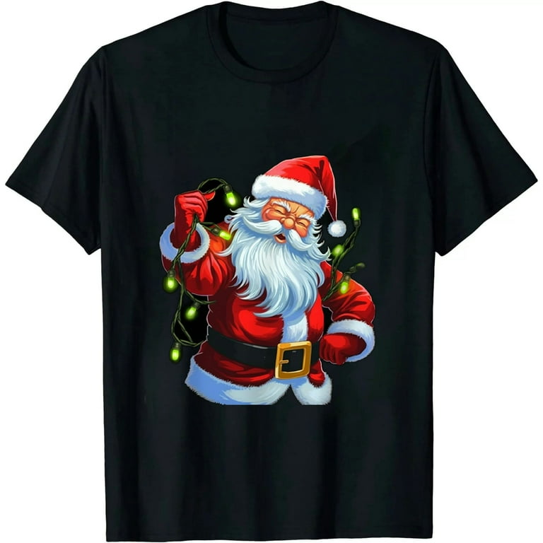 Dabbing Santa Shirt For Boys Girls Christmas Tree Lights T-Shirt Dabbing Santa Shirt For Boys Girls Christmas Tree Lights T-Shirt