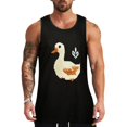 FLORID Duck Sweater Cross Stitch Fashion Men's Tank Tops Retro Style L