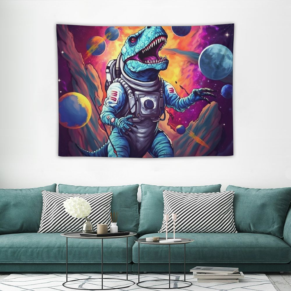 FLORID Funny Space Astronaut Dinosaur Tapestry for Men Guys Bedroom