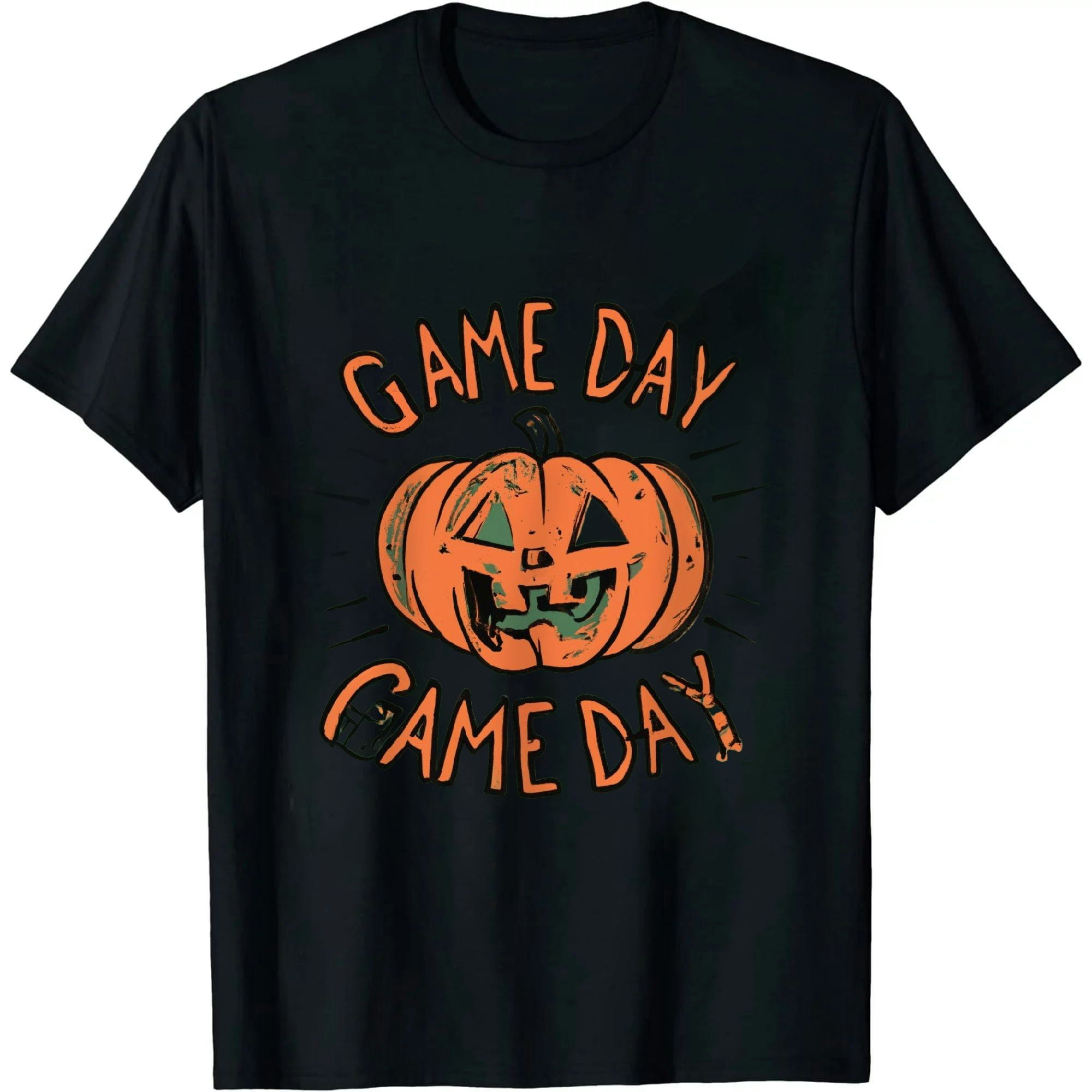 FLORID Groovy Thanksgiving Game Day Pumpkin Football Halloween Fall T ...
