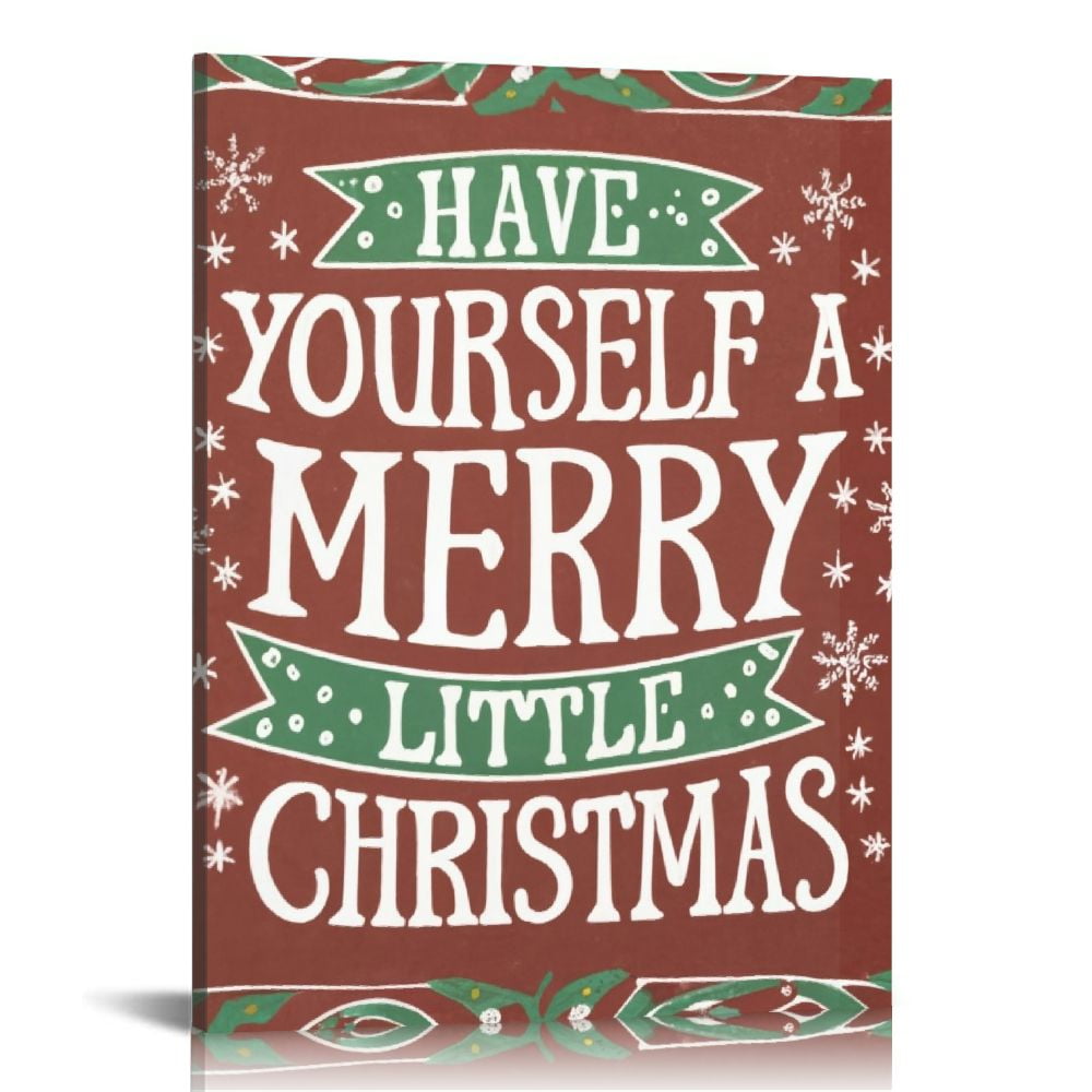 FLORID Have Yourself a Merry Little Christmas Wall Art,Christmas Canvas