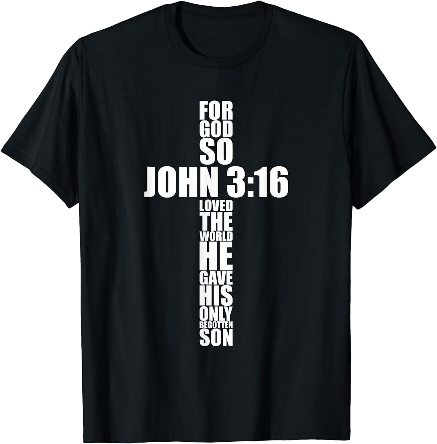 FLORID John 3:16 Christian Cross Saying Religious Bible Verse Gifts T ...
