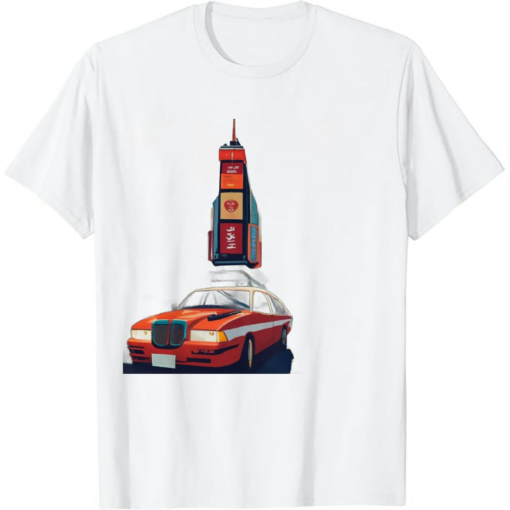 WDIRARA Men's Car Graphic Print Short Sleeve T-Shirt – Casual Round Neck Tee For Daily Wear - View #8