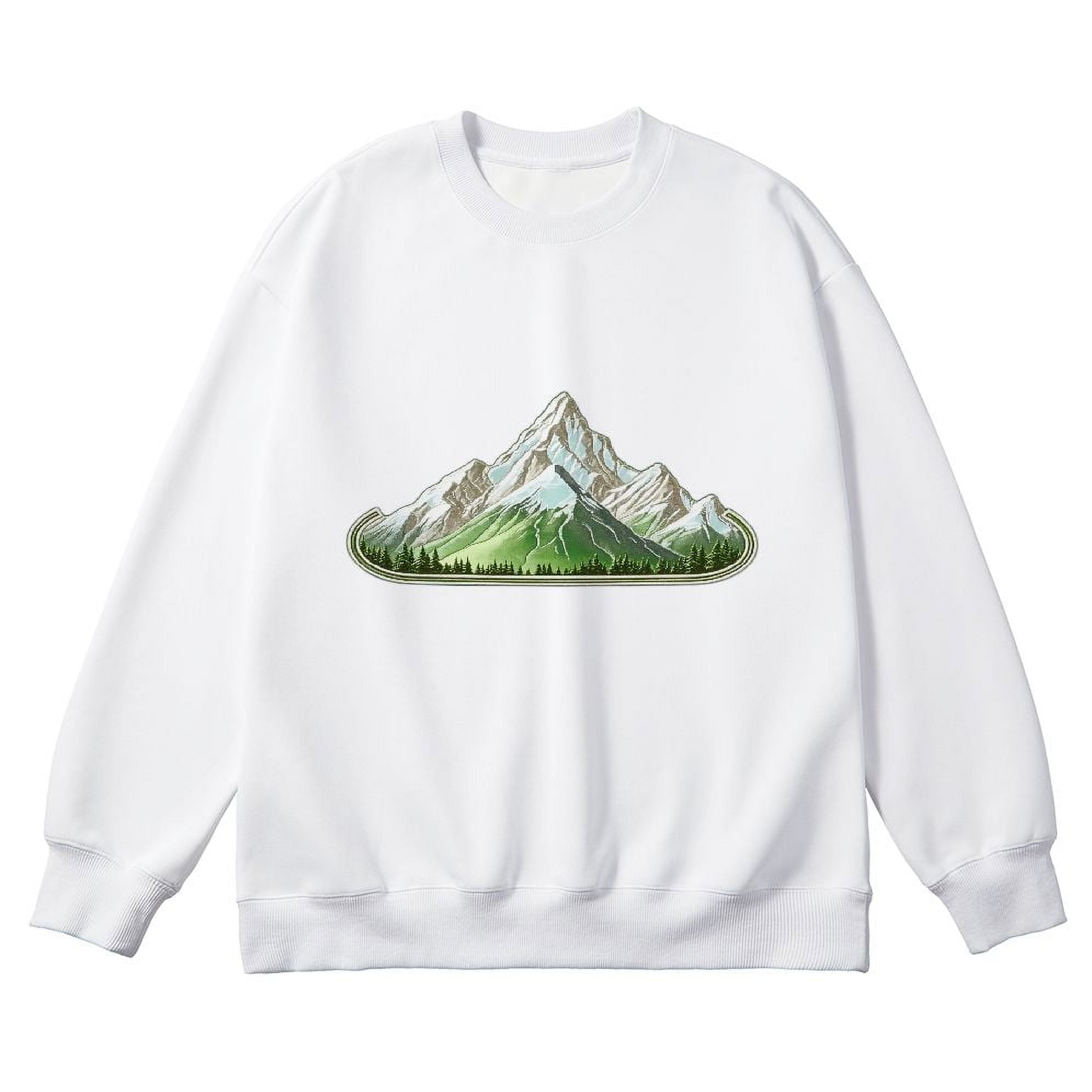 FLORID Men's Hooded Sweatshirt, Letter Mountain Graphic Embroidery ...
