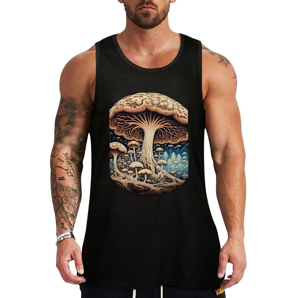 FLORID Mushrooms Psychedelic Art Men's Tanks S 3XL Fashion Men's Tank
