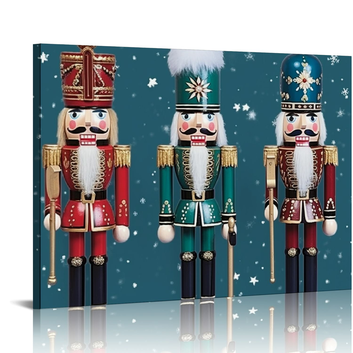 FLORID Nutcracker Wall Art Canvas Print Christmas Art Nutcracker