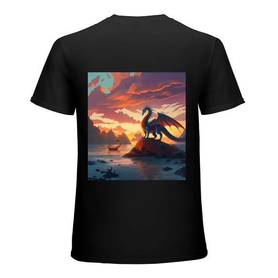 FLORID Retro Dragon Vintage Castle Dungeon Fantasy Tabletop Gamer T-Shirt
