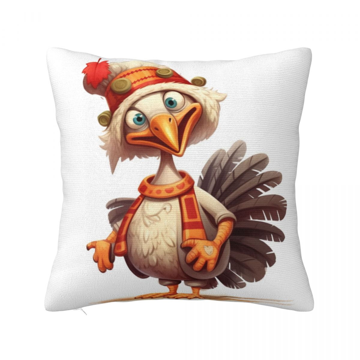 FLORID Thanksgiving Day Turkey Bed Sofa Pillow Case Cute Funny Cartoon