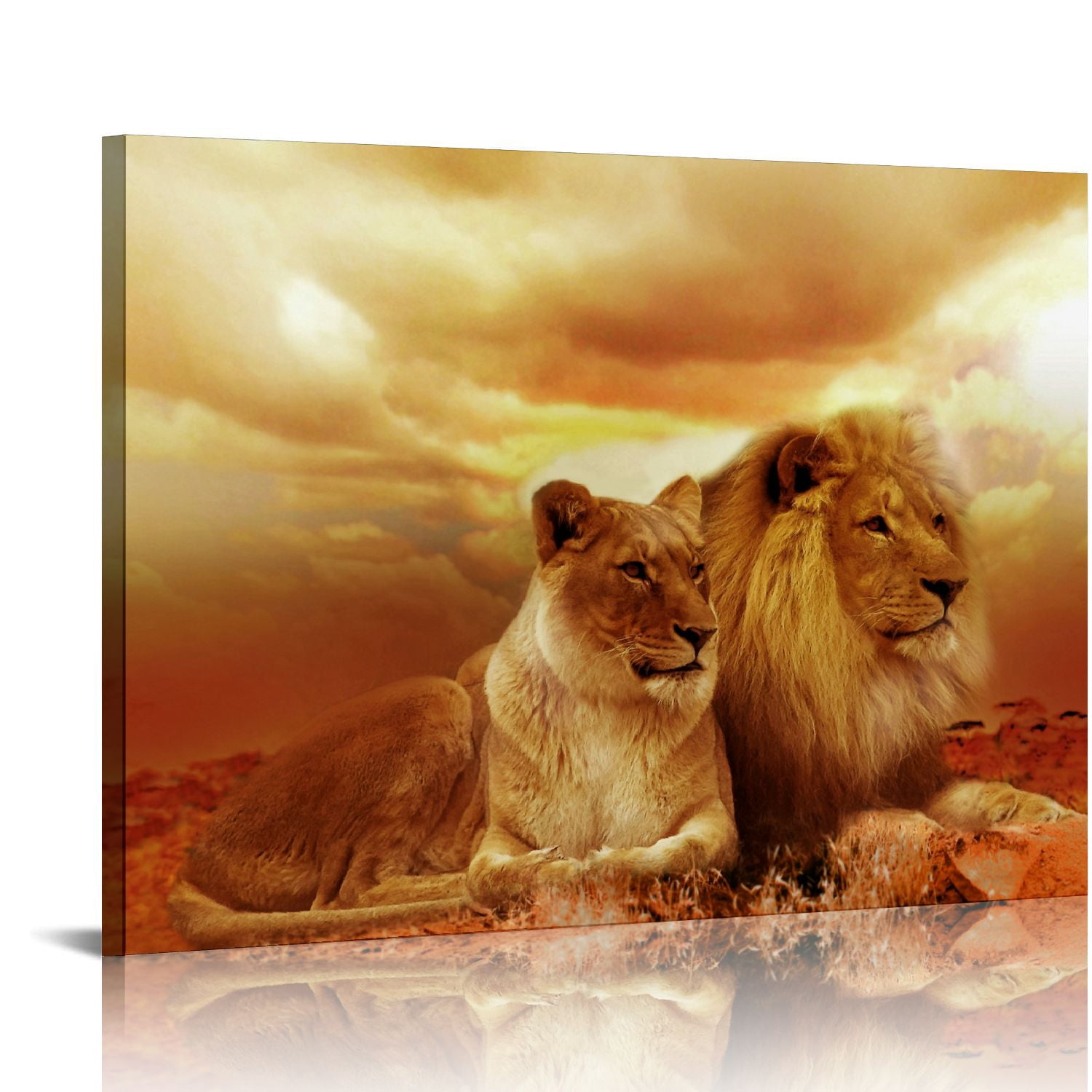 FLORID Wall Art Decor 20x16 in / 16x12 in Lions Families Artwork ...