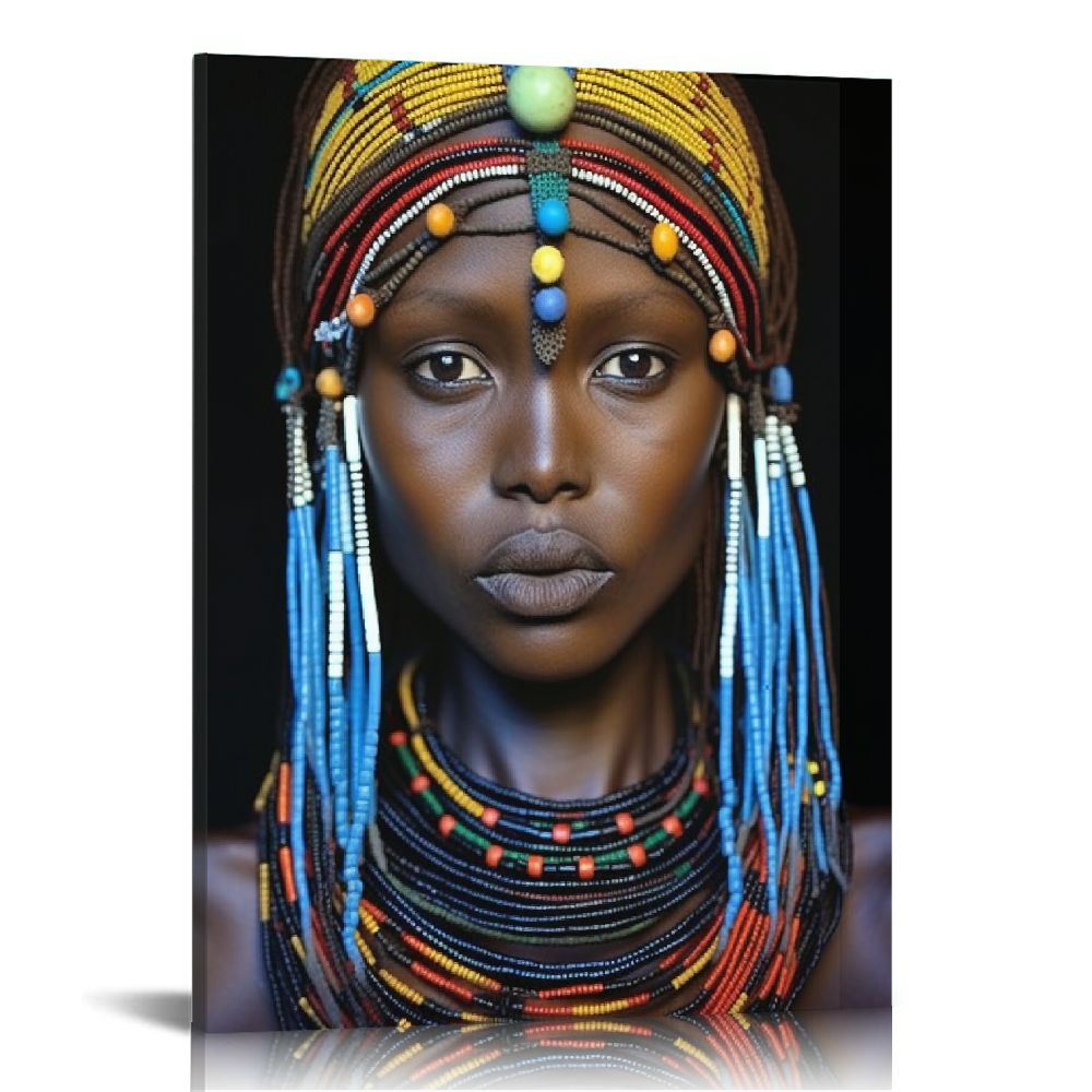 FLORID Wall Art Printed Black and White Artwork for Walls African